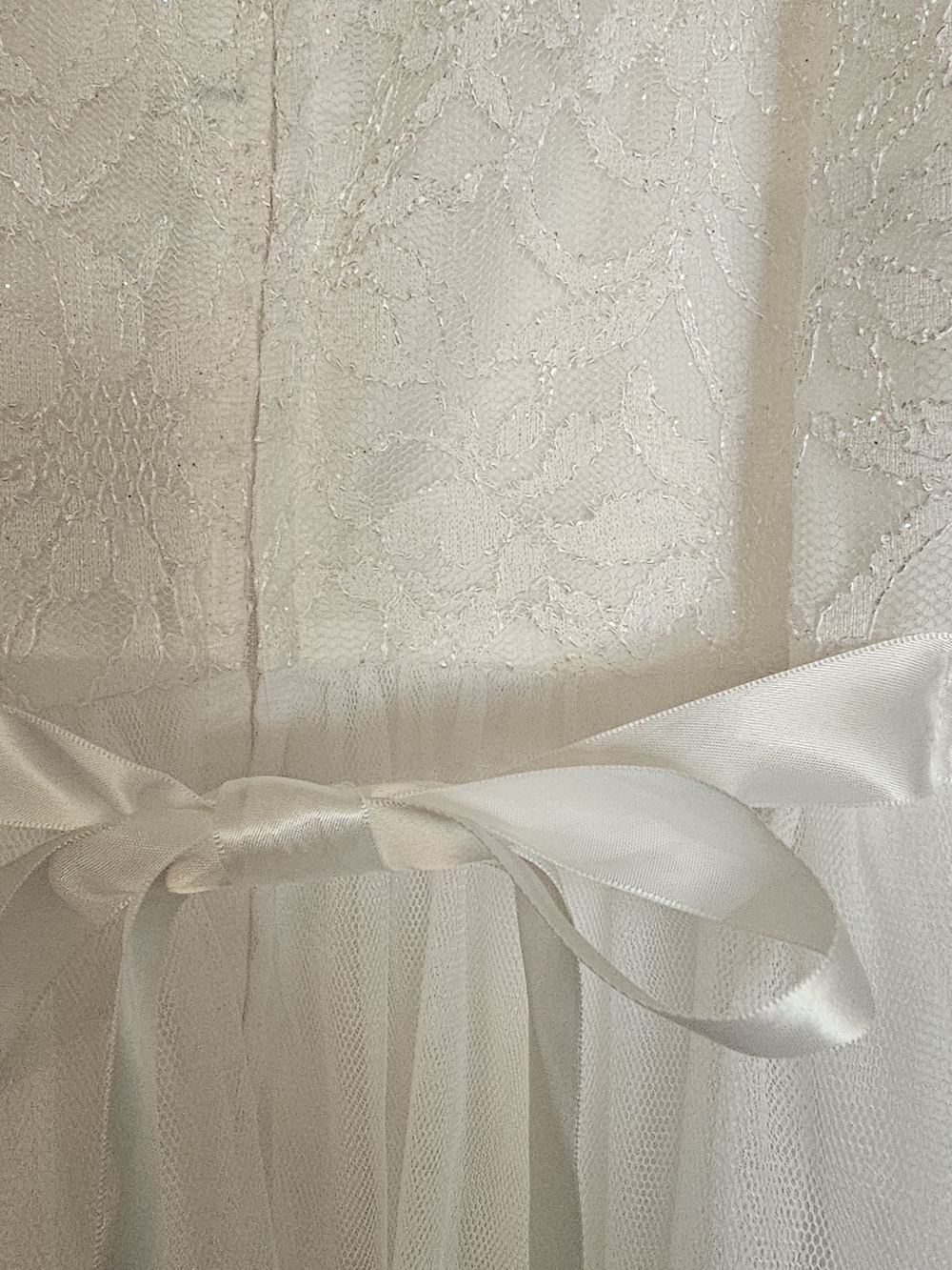 Rare Editions White Lace & Tulle Girls Formal Dress - Picture 6 of 14